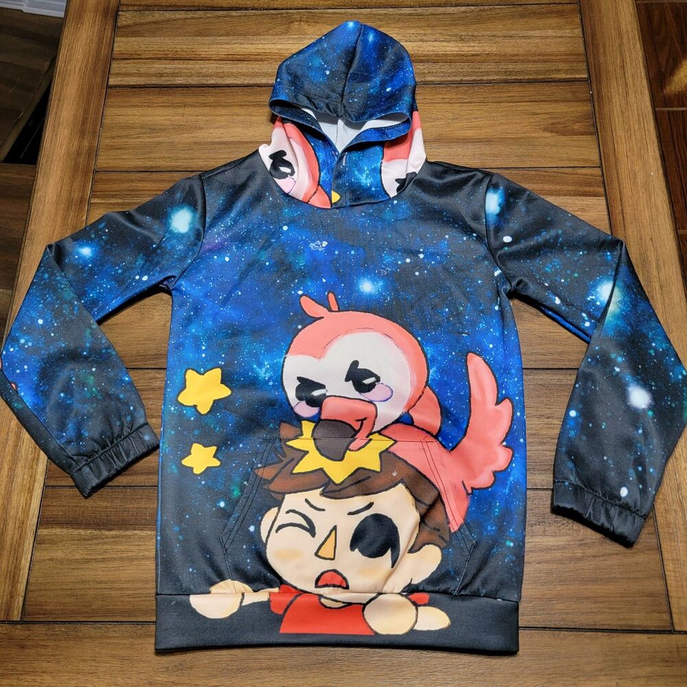 AlbertsStuffs Flamingo LS Youth Unisex Pullover Hoodie - Size Youth Medium